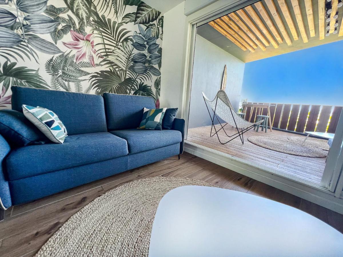 Le Petrel Bleu - Appartement Sur La Plage Des Tortues A Сен-Лё Экстерьер фото